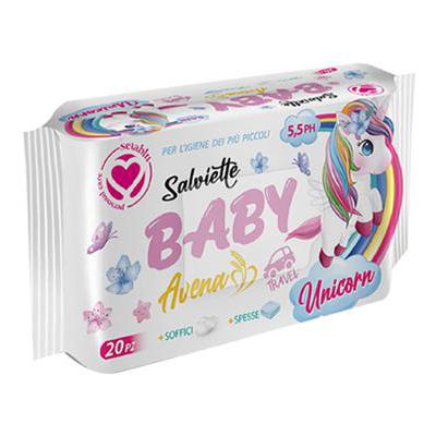 Salviette Imbevute Baby Unicorno 20 pz.