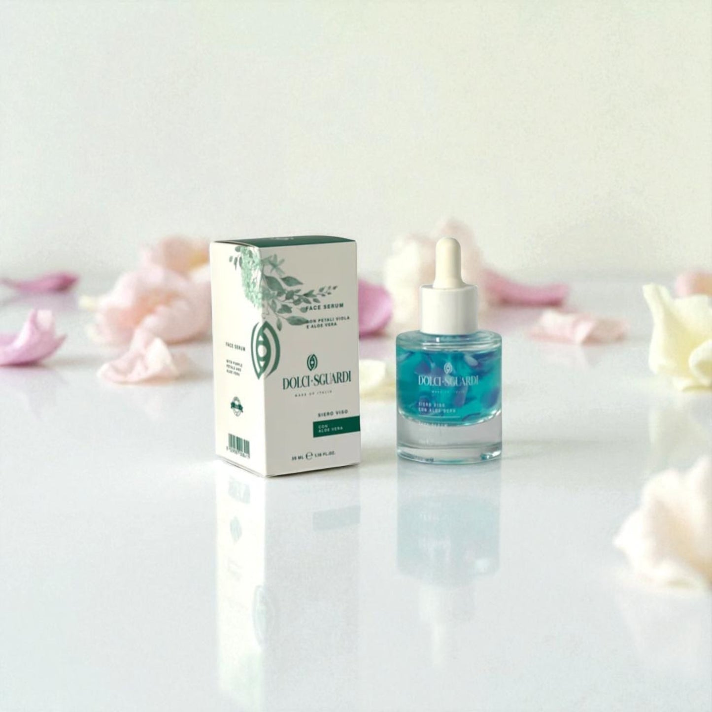 SIERO VISO con petali viola