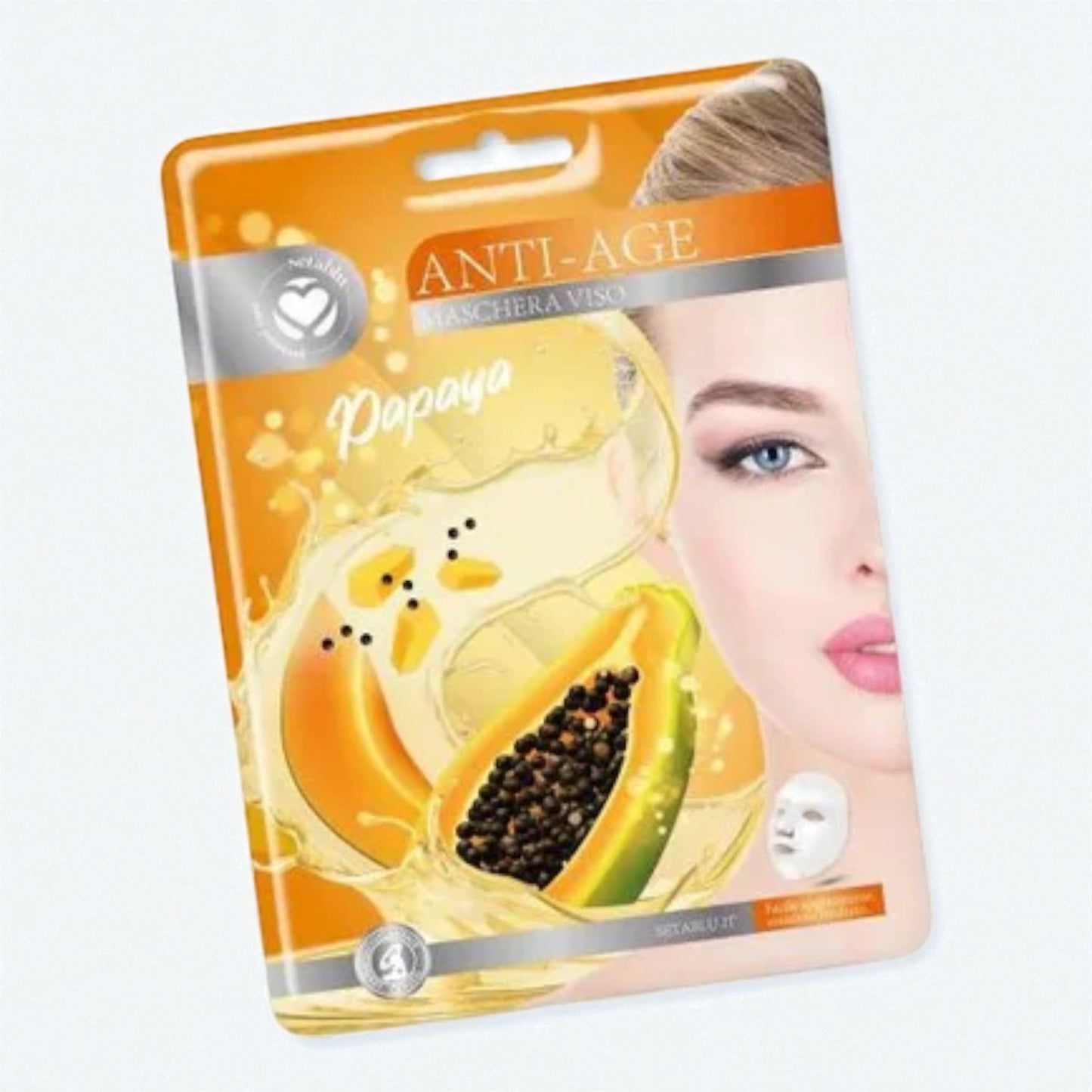 MASCHERA IN TESSUTO SETA BLU