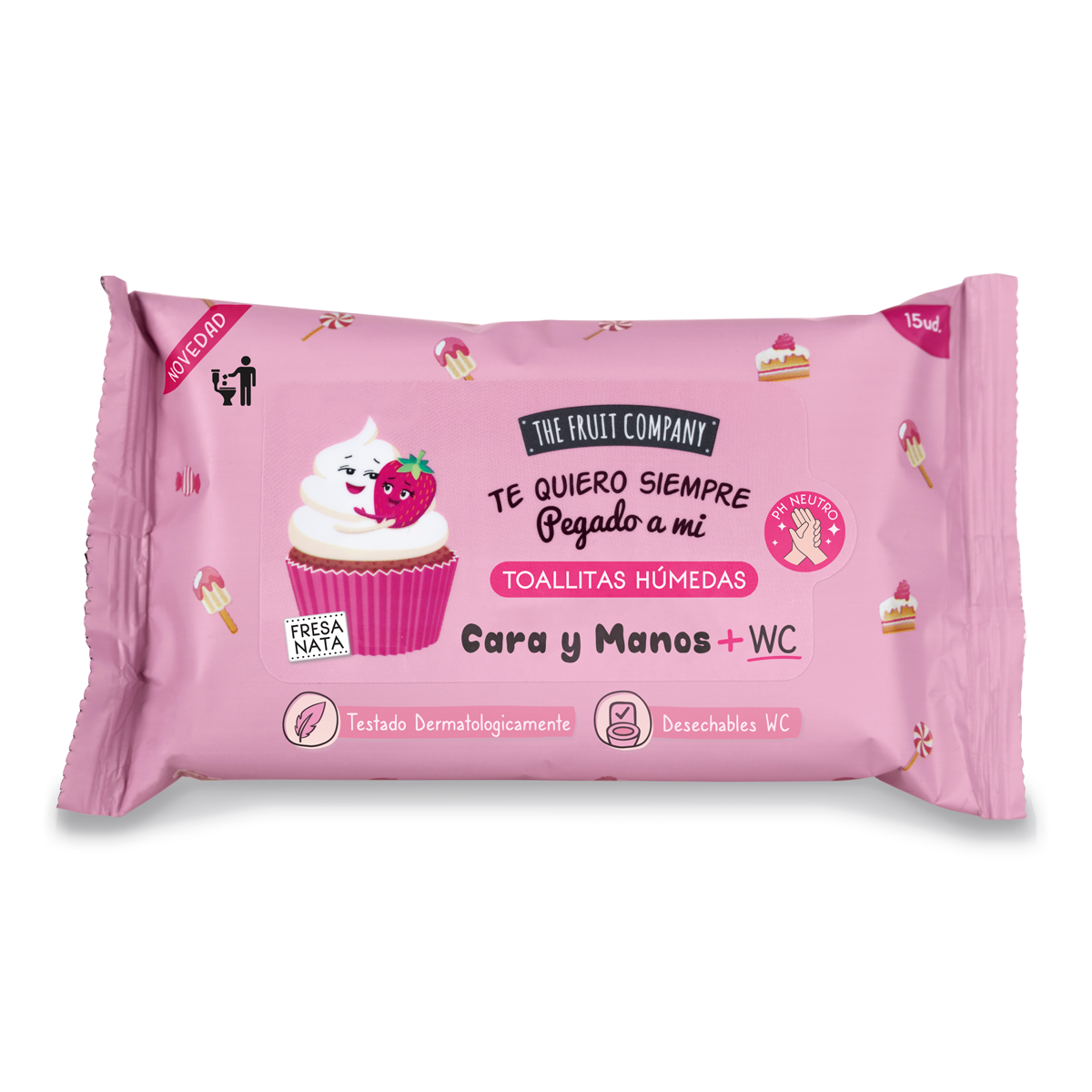 Salviettine umidificate panna e fragole