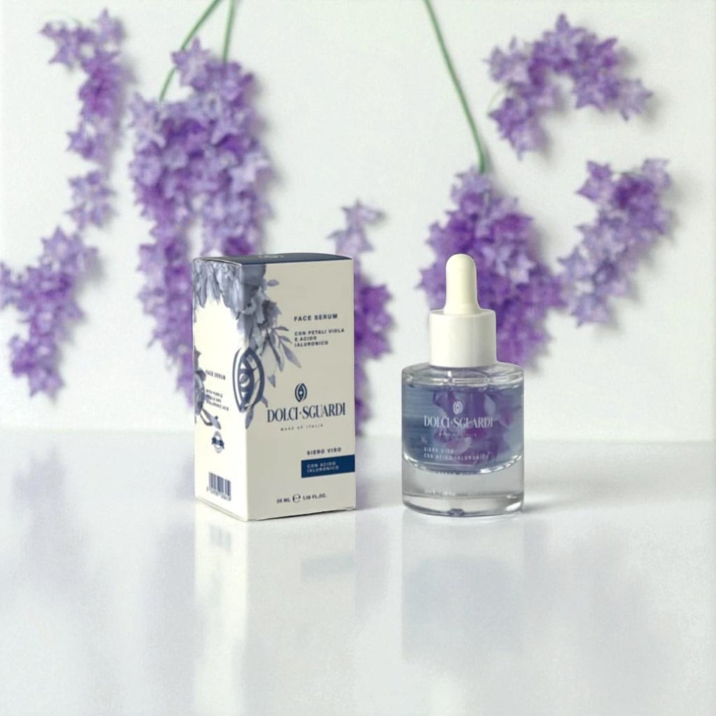 SIERO VISO con petali viola