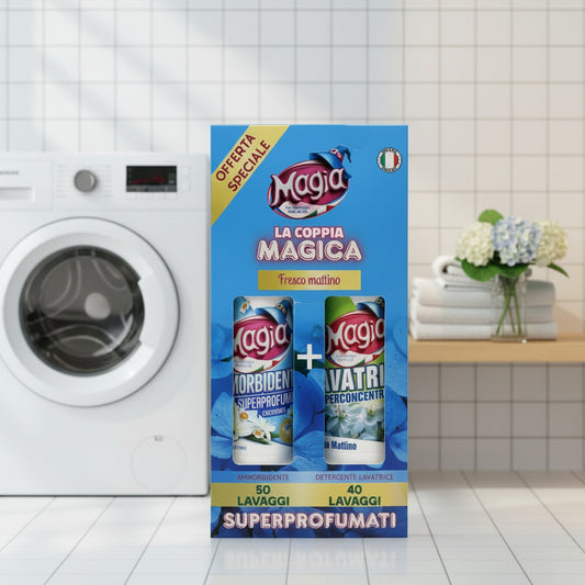 Ammorbidente + Detersivo Lavatrice FRESCO MATTINO