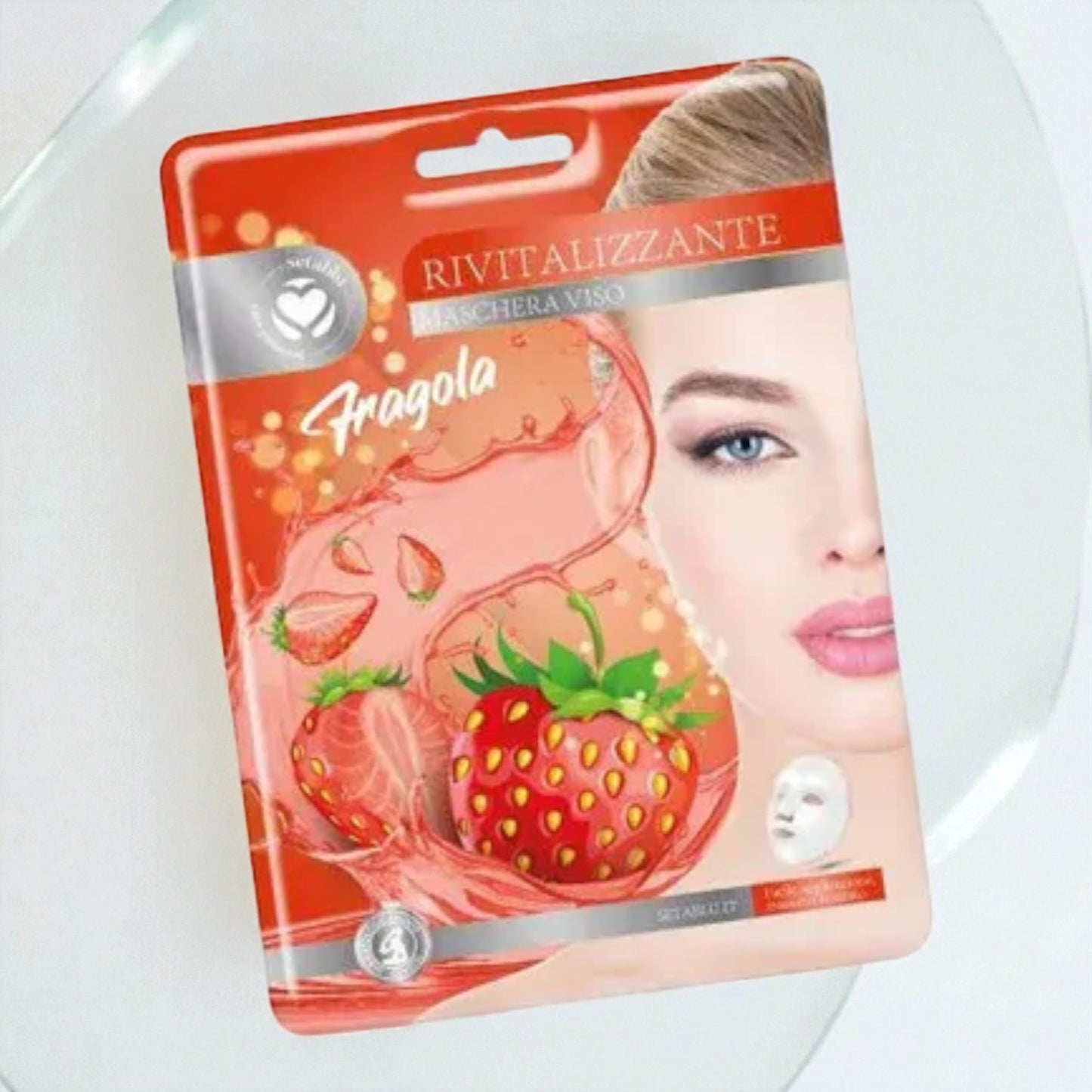 MASCHERA IN TESSUTO SETA BLU