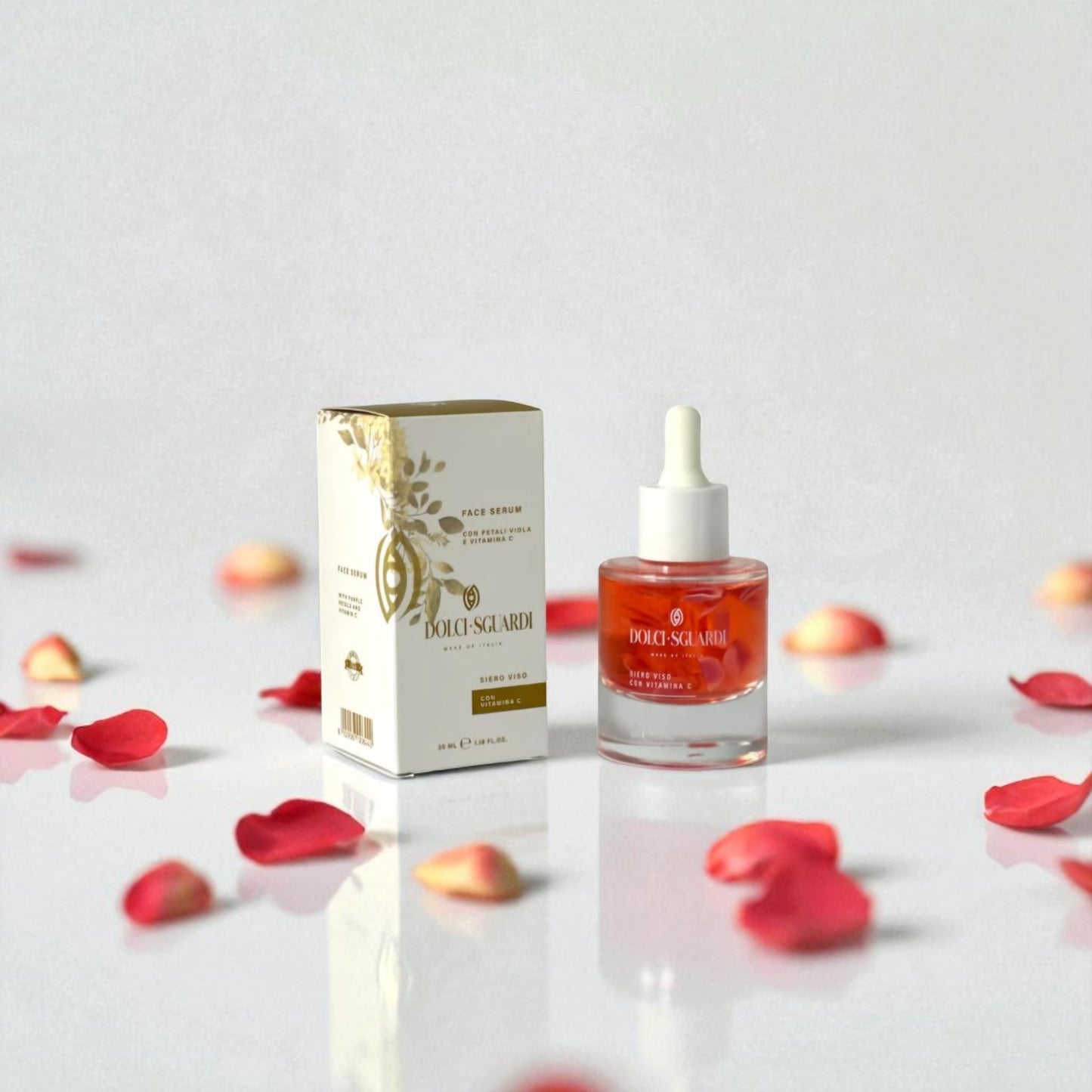 SIERO VISO con petali viola